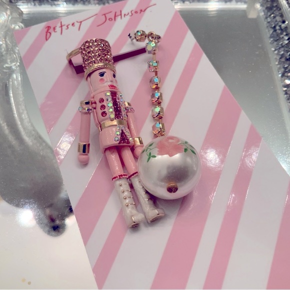 Betsey Johnson Other - Betsey Johnson Pink and Gold Nutcracker earrings